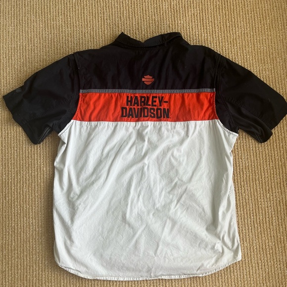 Harley-Davidson Men's Performance Vented Colorblock Shirt Orange Black SZ 2XL - Picture 4 of 12
